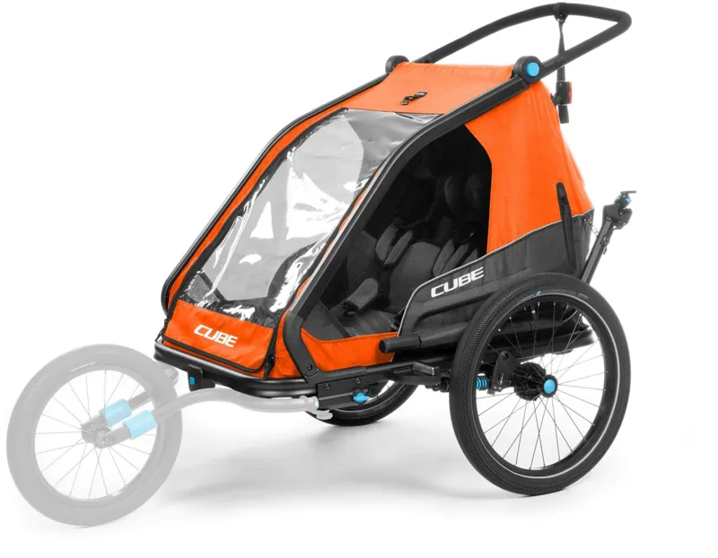 Cube Kids Trailer Double Cmpt X Actionteam Orange-3