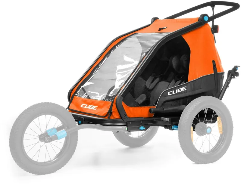 Cube Kids Trailer Double Cmpt X Actionteam Orange-2