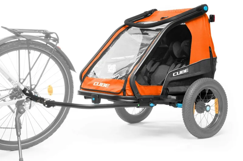 Cube Kids Trailer Double Cmpt X Actionteam Orange