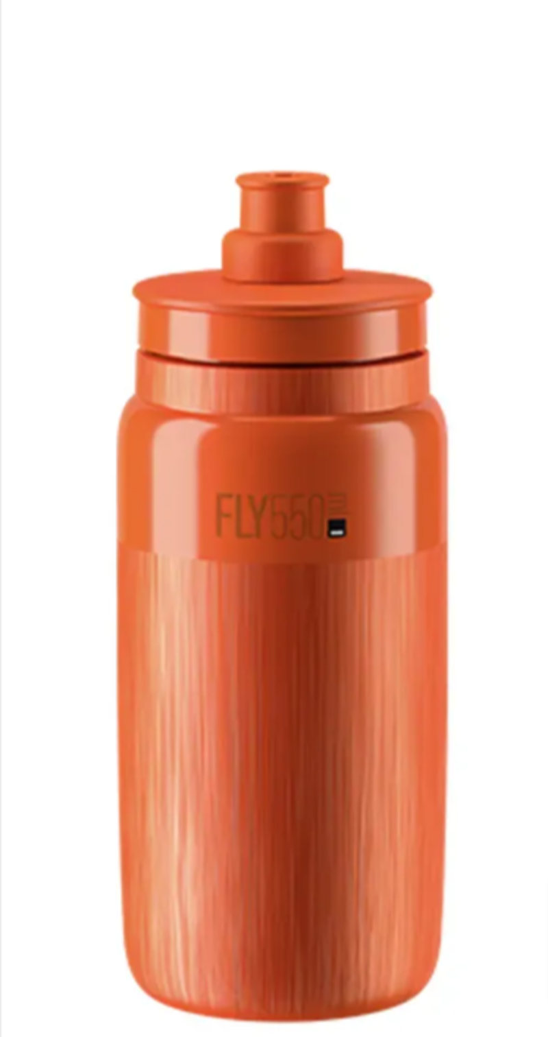 Elite Ala Bottle Cage Black and Elite Bottle in Orange 550ml x2 Bundle Product -1