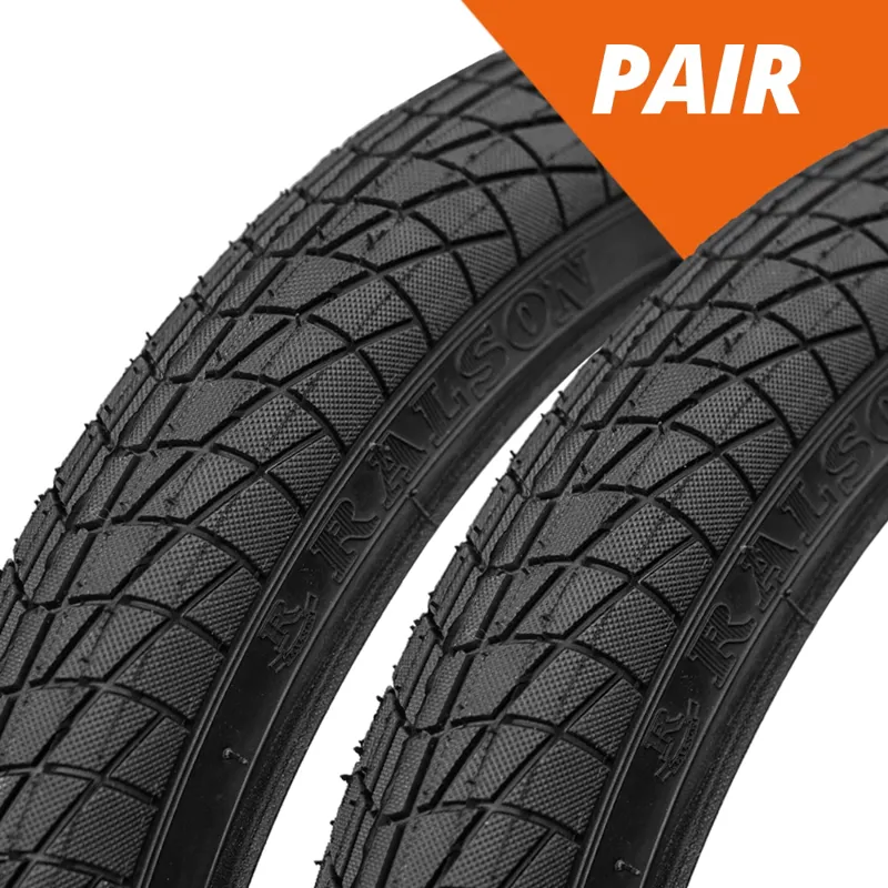 MiRider Ralson Chunky Tyre 1 Pair in Black 16 Inch x 2.125