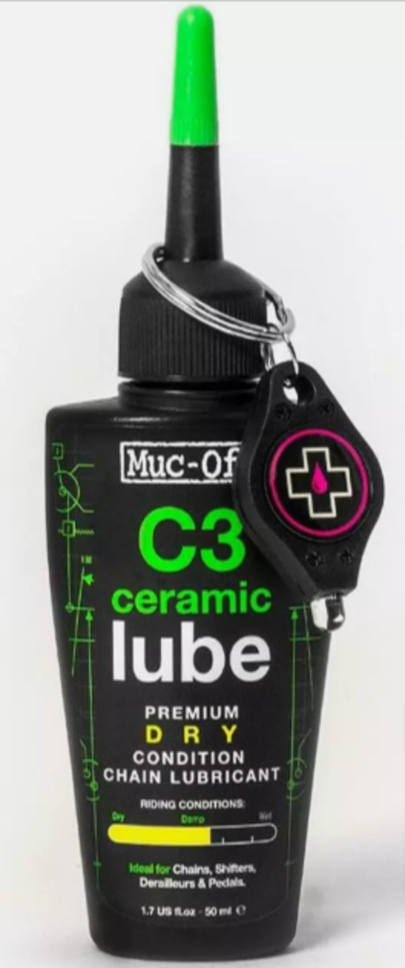 Muc-Off C3 Ceramic Wet and Dry Lube Bicyle Oil 50ml x 2 Bundle -1
