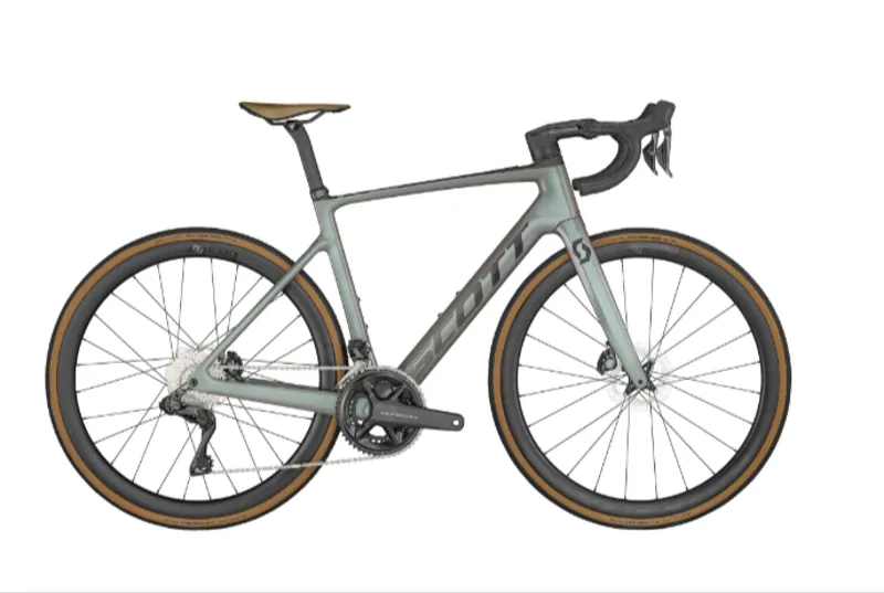 Scott Addict RC eRide 10 Electric Road Bike in Grey Green 