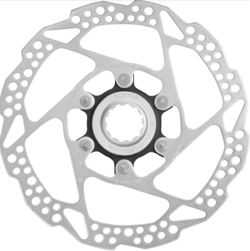 Shimano ROTOR SMRT54 C/Lock Int 160mm Silver/ Black centre lock - 160 mm