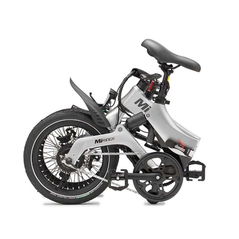 MiRiDER One 16 Folding E-Bike in Platinum Silver-2