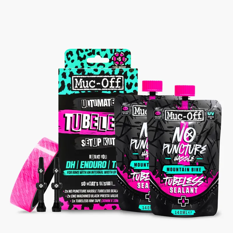 Muc Off Ultimate Tubeless Setup Kit DH Wide 44mm Valves 35mm Tape
