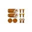 Hope Tech 4 x2 Brake Custom Kit - Pair - Orange