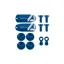 Tech 4 v4 Brake Custom Kit - Pair - Blue