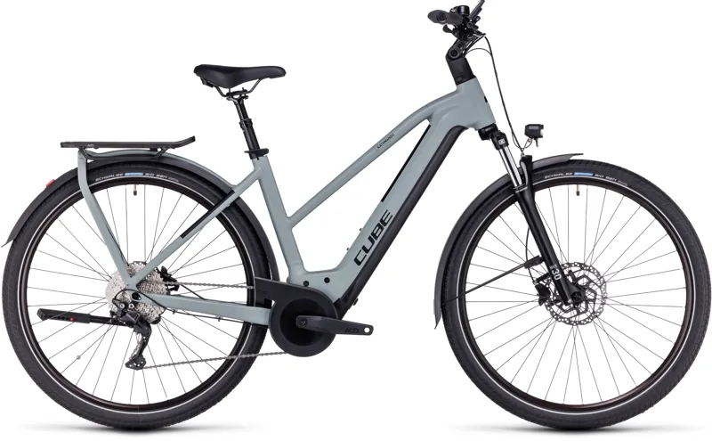 Cube Kathmandu Hybrid One 750 Electric Bike in Swamp Grey-2