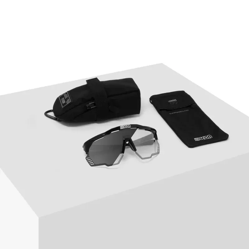 Scicon Sports Aeroshade Kunken Multimirror Sunglasses in Black-5