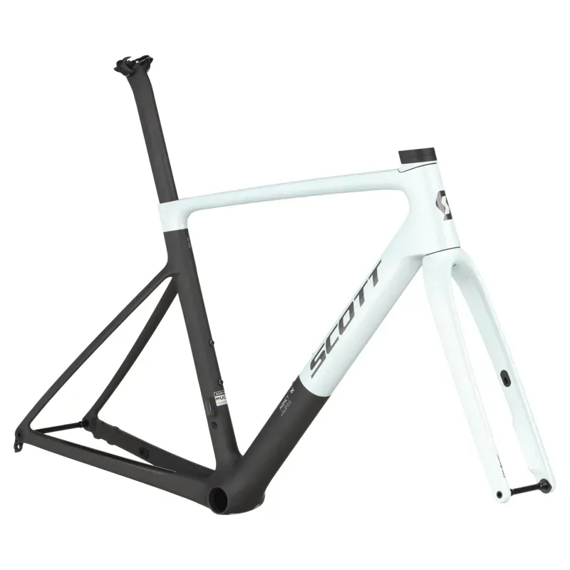 Scott Addict RC Pro HMX Frame Set in Cumulus White/Carbon Black-2