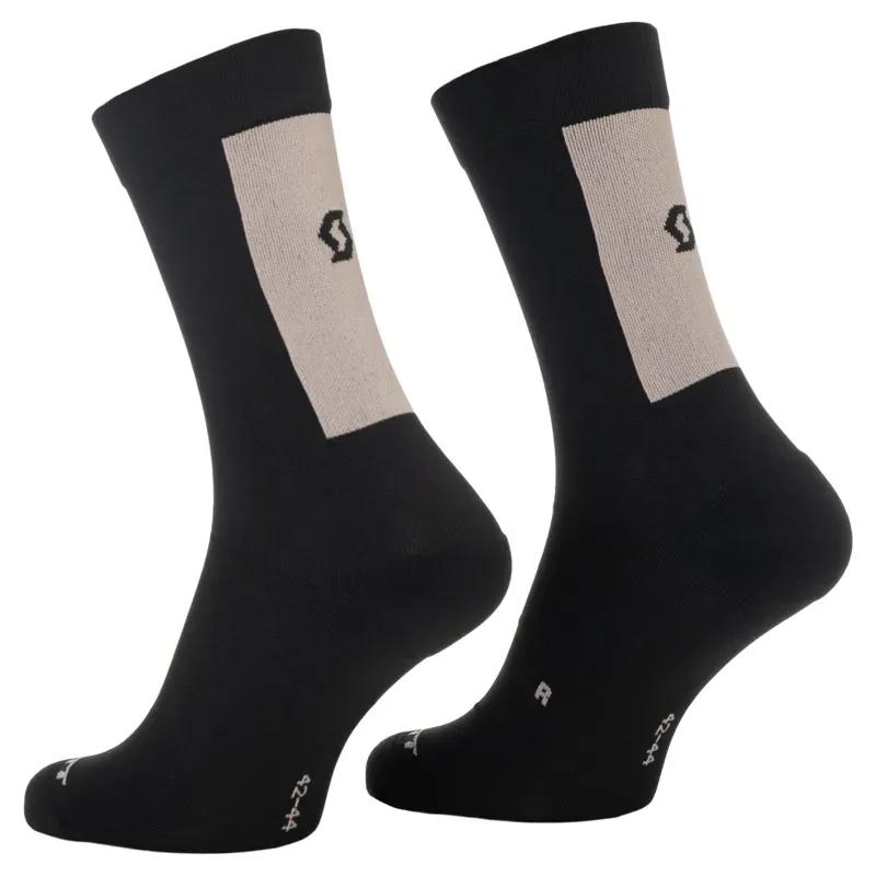 Scott Block Stripe Crew Sock in Black/Faded Pink-1