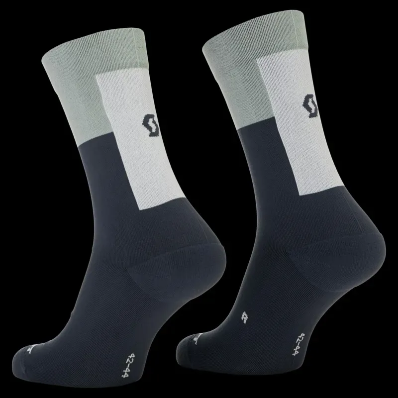 Scott Block Stripe Crew Sock in Dark Blue/Spray Grey-1