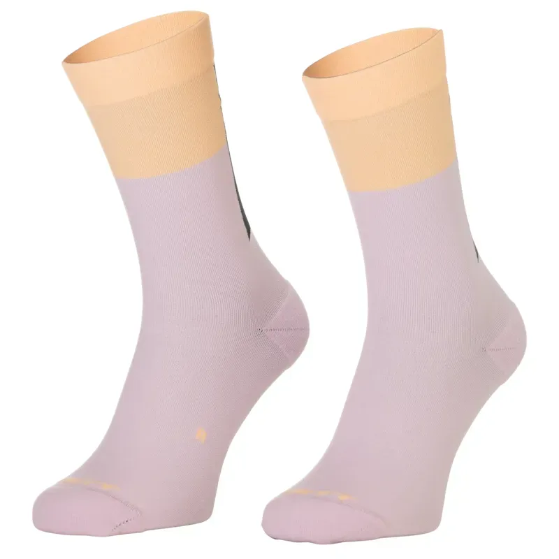 Scott Block Stripe Crew Sock in Bliss Pink/Apricot Pink