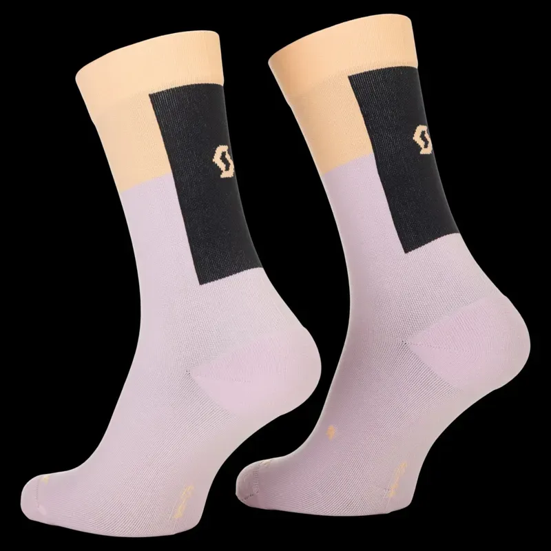 Scott Block Stripe Crew Sock in Bliss Pink/Apricot Pink-1
