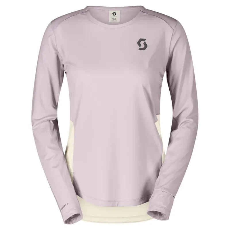 Scott Endurance Tech LS Women's Tee in Bliss Pink/Cotton White