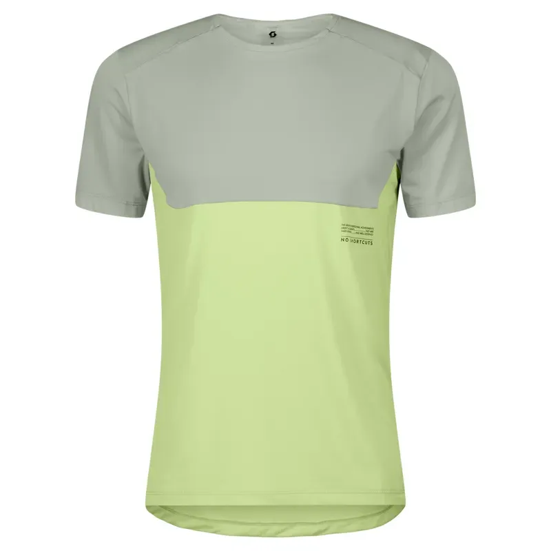 Scott Endurance Tech Short-Sleeve Men's Tee in Spray Grey/Acid Yellow