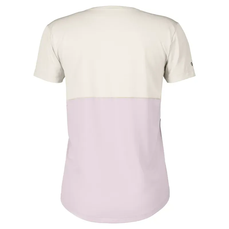 Scott Endurance Tech SS Women's Tee in Cotton White/Bliss Pink-1
