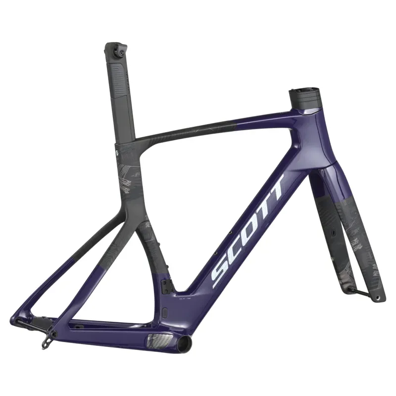 Scott Foil RC Team HMX Frame Set in Grape Purple/Carbon Black-1