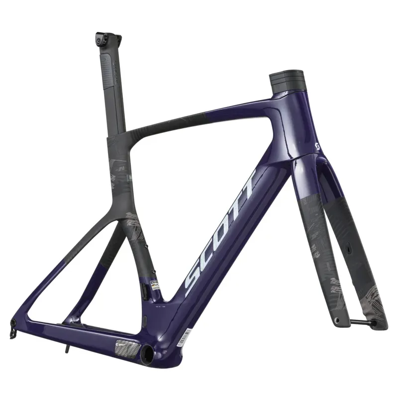 Scott Foil RC Team HMX Frame Set in Grape Purple/Carbon Black-2