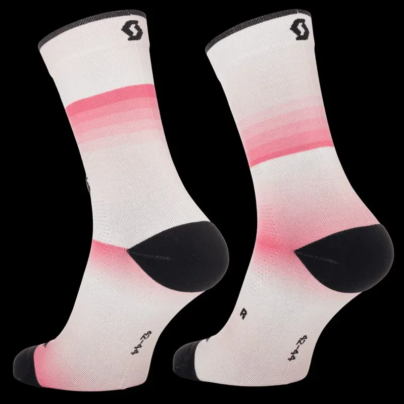 Scott Gradient Stripes Crew Sock in Digital Pink/White-1