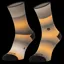 Scott Gradient Stripes Crew Sock in Toast Beige/Gleam Orange