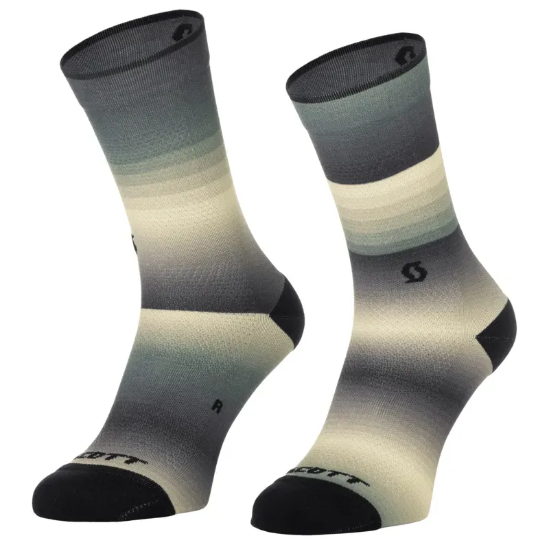 Scott Gradient Stripes Crew Sock in Tranquil Green/Icy Yellow