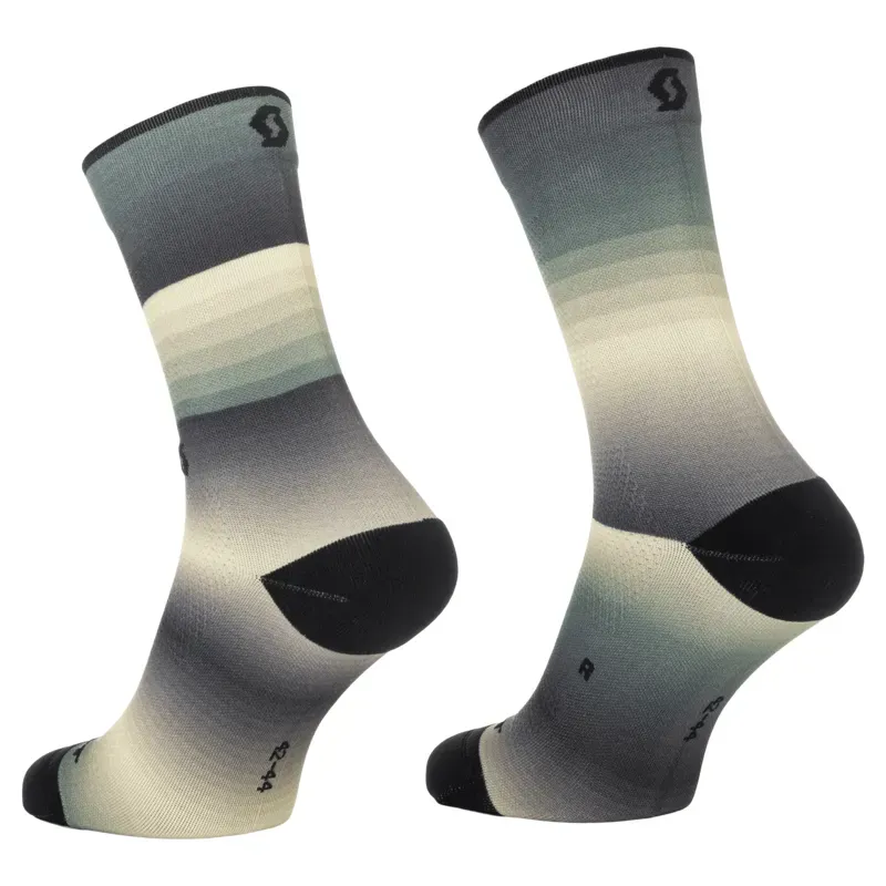 Scott Gradient Stripes Crew Sock in Tranquil Green/Icy Yellow-1