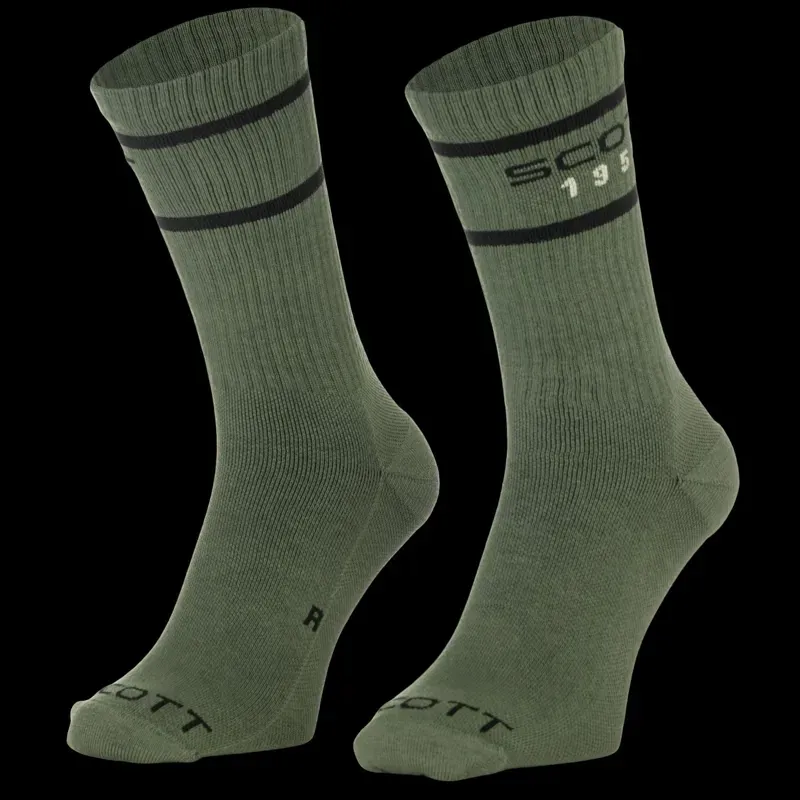 Scott Retro Casual Crew Sock Pack in Tranquil Green