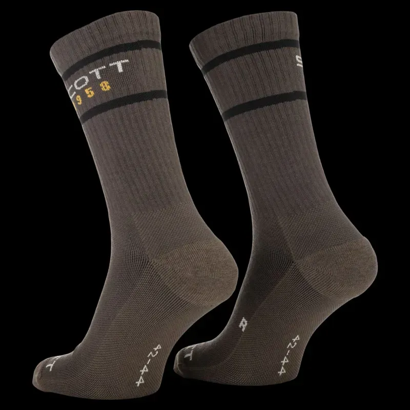 Scott Retro Casual Crew Sock Pack in Wood Grey-1
