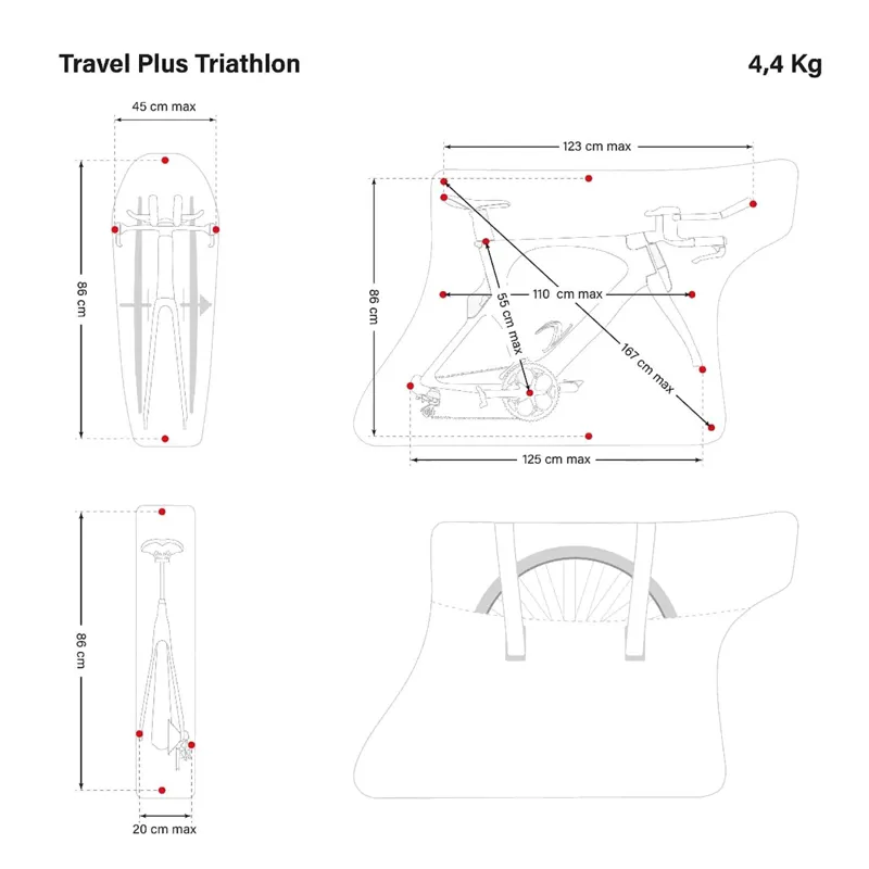 Scicon Sports Soft Travel Plus Triathlon Bike Bag Black-3