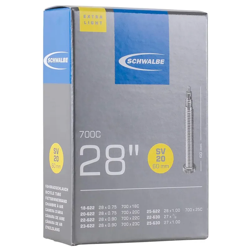 Schwalbe SV20 700c Tubes Extra Light-2