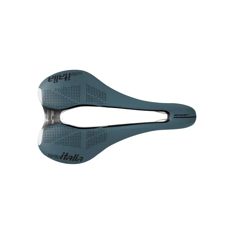 Selle Italia SLR Boost Gravel TI316 Superflow Saddle in Blue Granite