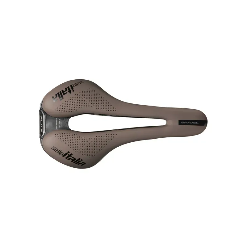 Selle Italia Flite Boost TI316 Superflow Gravel Saddle in Mud Brown