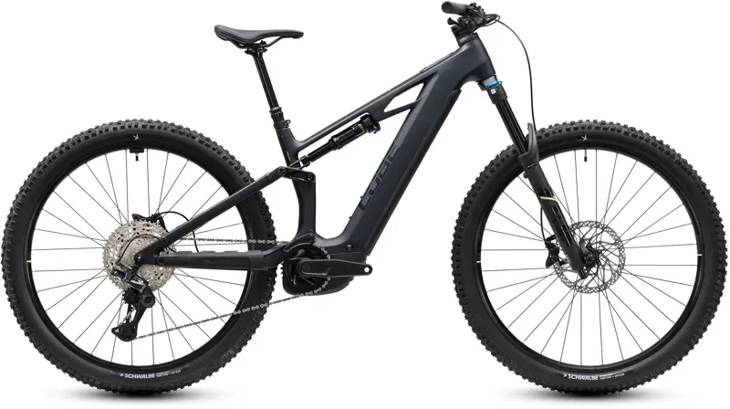 Cube Stereo Hybrid ONE44 HPC Race 800 eMountain Bike in Coal/Green