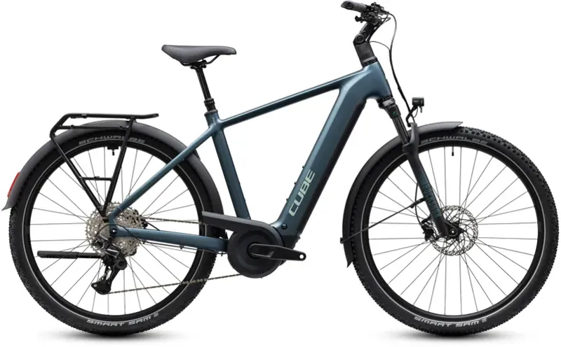 Cube Nuride Hybrid Pro 800 Electric Bike in Deep Teal/Blue