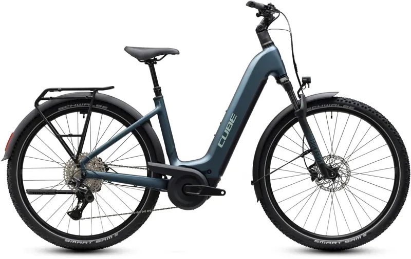Cube Nuride Hybrid Pro 800 Electric Bike in Deep Teal/Blue-1