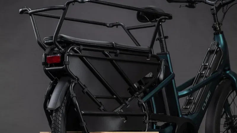 Cube Longtail Hybrid Family 800 eCargo Bike in Royal Green/Black-4