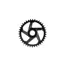 Acid Hybrid HPS CL52 BDU37/31 38-tooth Chainring in Black