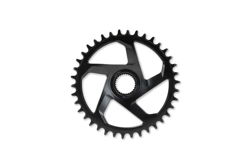 Acid Hybrid HPS CL52 BDU37/31 38-tooth Chainring in Black-1