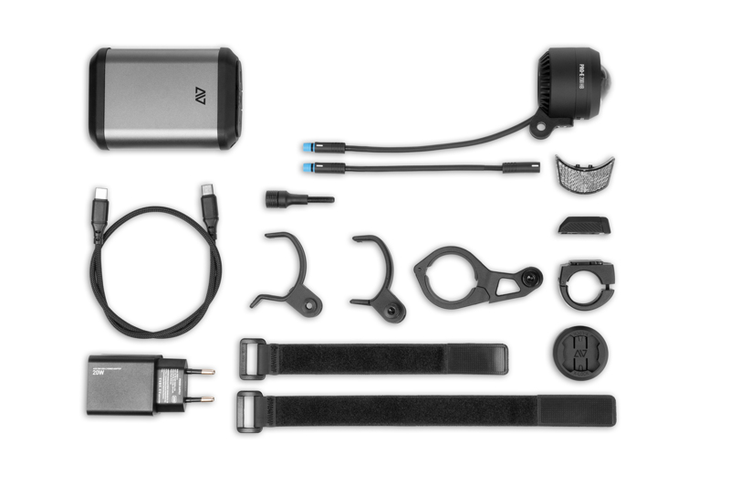 Acid Pro-E 200 HB Front Light w/Powerbank in Space Grey/Black-9