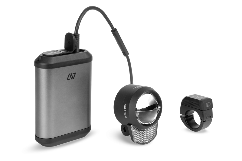 Acid Pro-E 200 HB Front Light w/Powerbank in Space Grey/Black