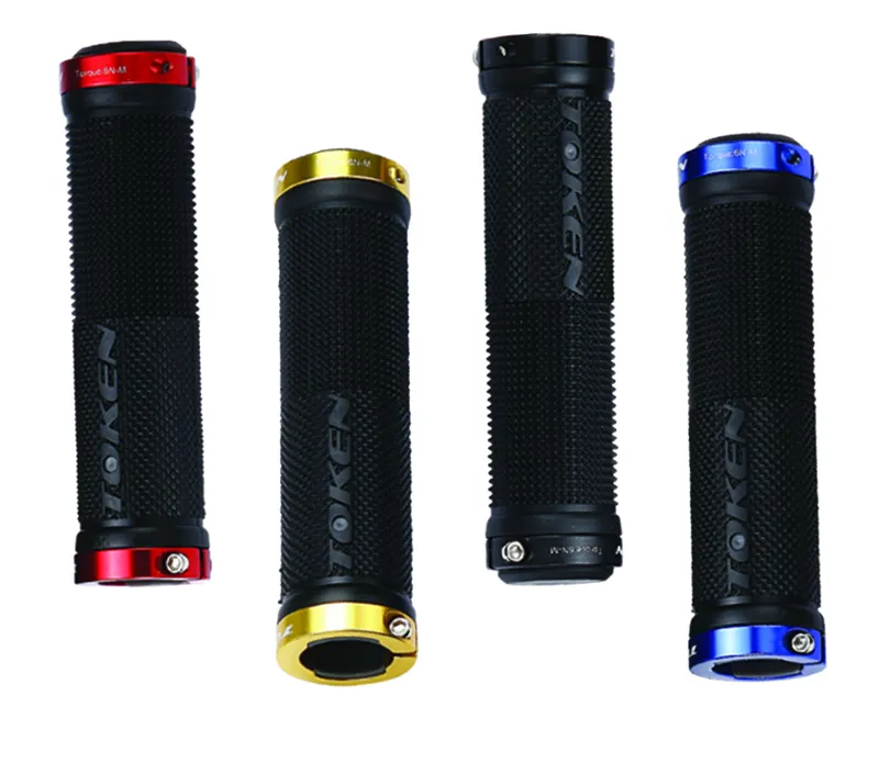 Token Double Lock-on Handlebar Grips in Gold