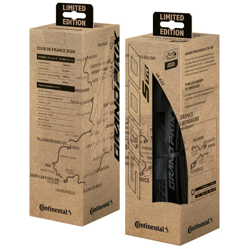 Continental Grand Prix 5000s Tubeless Ready Tyre Tour De France Version