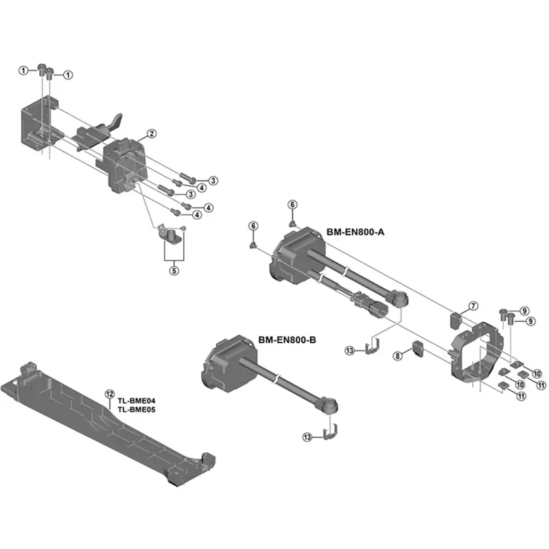 Shimano Spares BM-E8030 Spring Unit and Fixing Bolt in Black-1